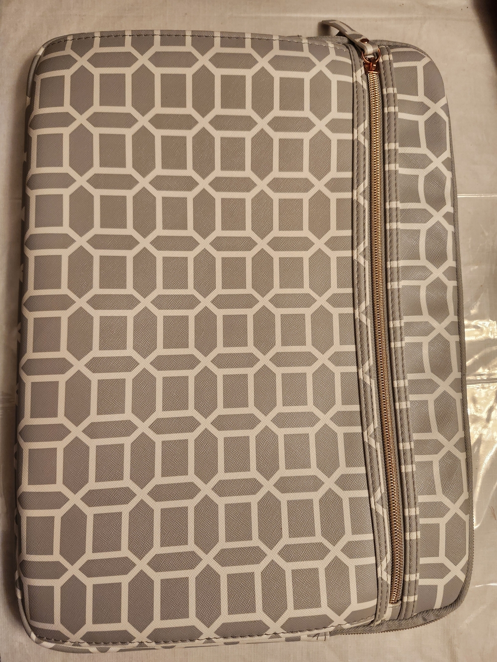 Geometric Grey and White Laptop Sleeve